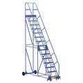 Vestil 186 H Steel Warehouse Ladder, 58 deg Grip, 15 Step, 14", 15 Steps LAD-15-14-G